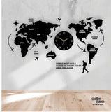 WORLD MAP WALL CLOCK – Premium Quality